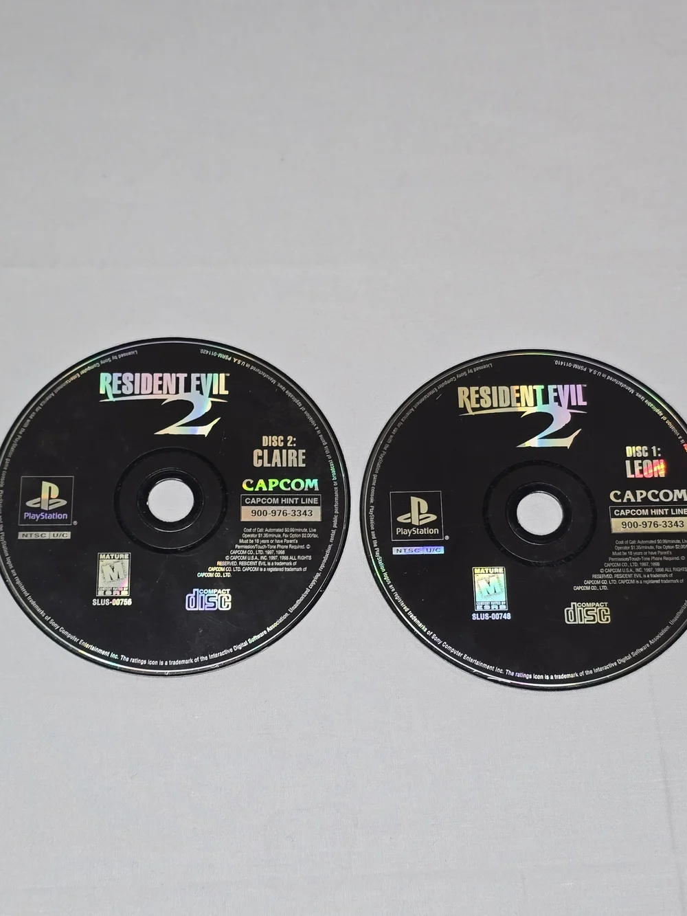 Resident Evil 2 PS1 PlayStation 1 Complete 2-Disc Set – Leon & Claire – Original